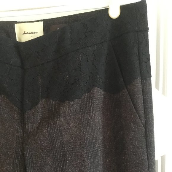 Anthropologie Flecked Brighton Trousers, by Elevenses, size 10 - Picture 8 of 11